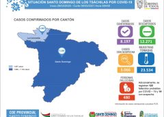 Cifras en torno a la emergencia sanitaria en Santo Domingo de los Tsáchilas, con corte al día lunes 08 de marzo del 2021. Fuente: COE Provincial SDT.
